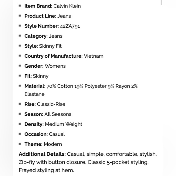 Calvin Klein Wm’s Frayed Rebel Black & Blue Ankle Skinny Fit Jeans Sz 33 - Picture 16 of 16